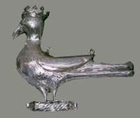 Een zilveren schuttersvogel