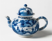 A blue and white teapot of Chinese porcelain