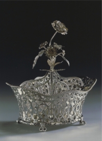 Een Lodewijk XVI zilveren bruidsuikermandje